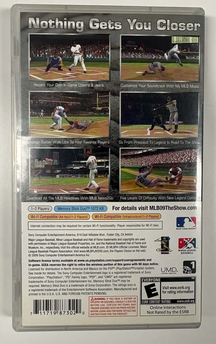 MLB 09 The Show PSP Game